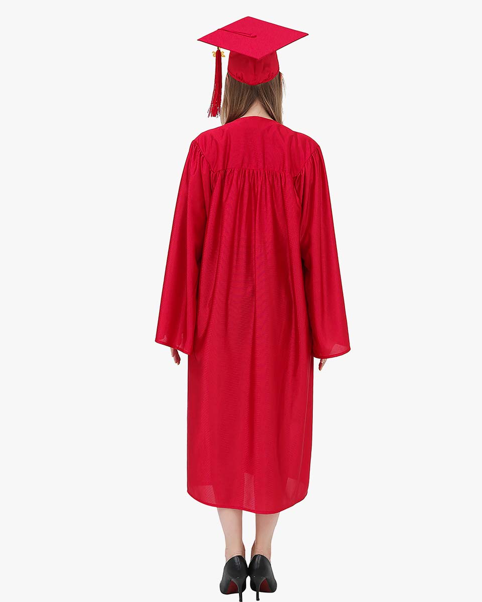 High School Economy Shiny Graduation Cap,Gown & Tassel Package - 13 Colors Available