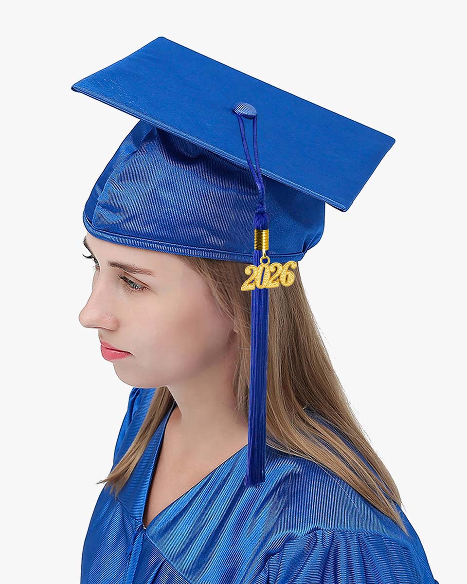 High School Economy Shiny Graduation Cap,Gown & Tassel Package - 13 Colors Available