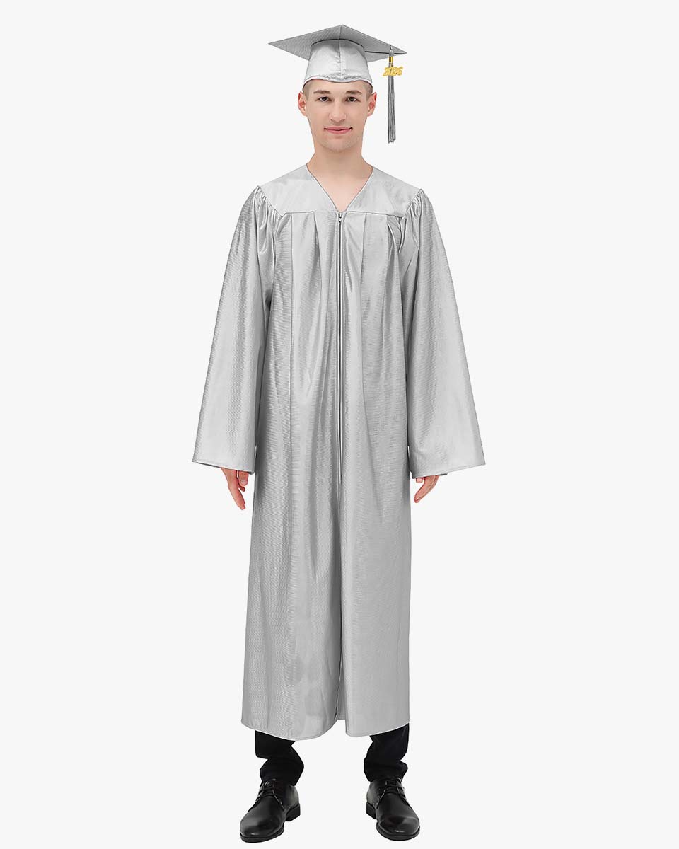 High School Economy Shiny Graduation Cap,Gown & Tassel Package - 13 Colors Available