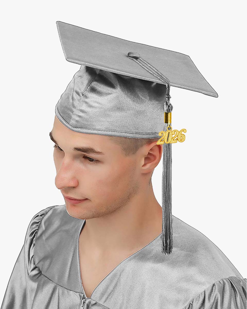 High School Economy Shiny Graduation Cap,Gown & Tassel Package - 13 Colors Available