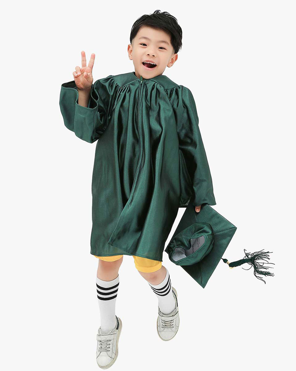 Shiny Kindergarten Graduation Cap, Gown, Stole & Diploma Package