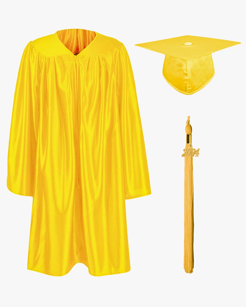Shiny Kindergarten Graduation Cap, Gown, Stole, Diploma & Medal Package