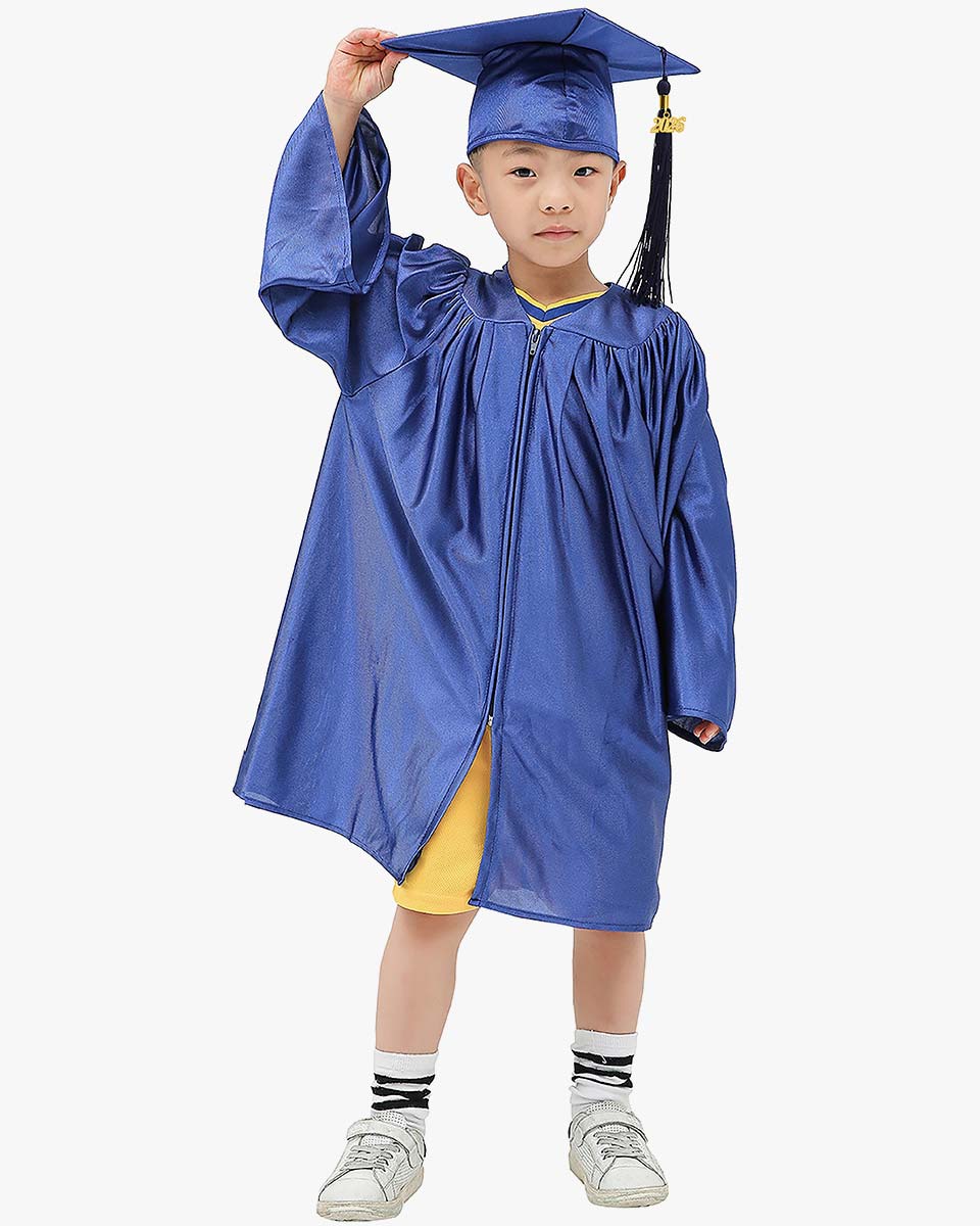 Shiny Kindergarten Graduation Cap, Gown, Stole & Diploma Package
