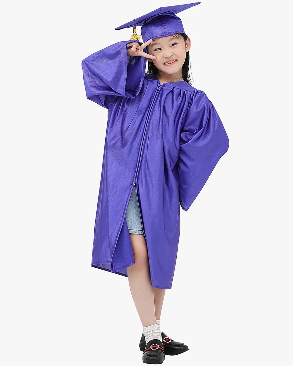 Shiny Kindergarten Graduation Cap, Gown, Stole & Diploma Package