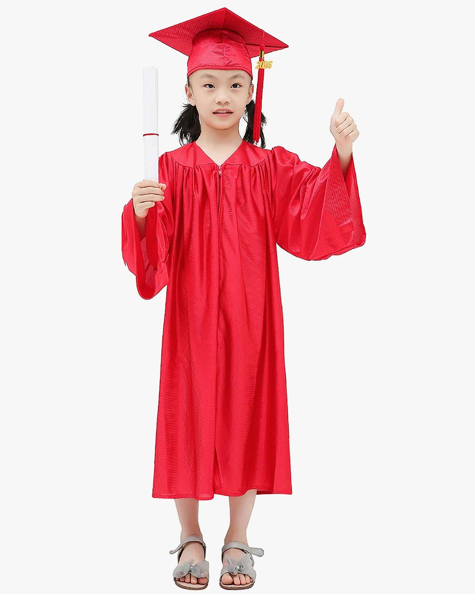 Shiny Kindergarten Graduation Cap, Gown, Stole & Diploma Package