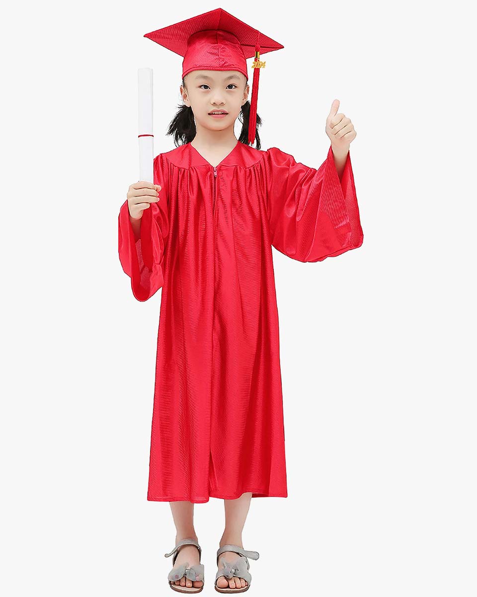 Shiny Kindergarten Graduation Cap, Gown, Stole & Diploma Package
