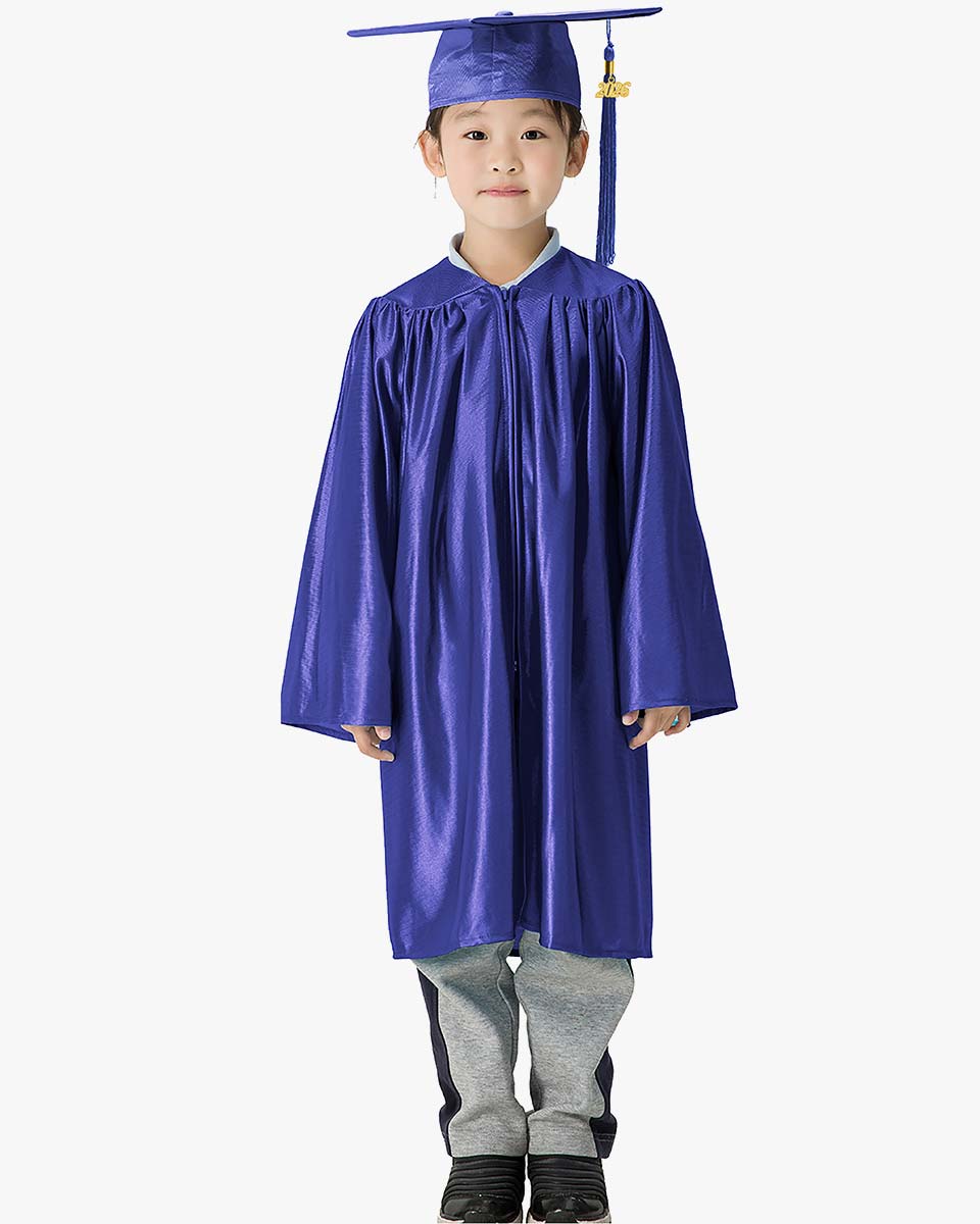 Shiny Kindergarten Graduation Cap, Gown, Stole & Diploma Package