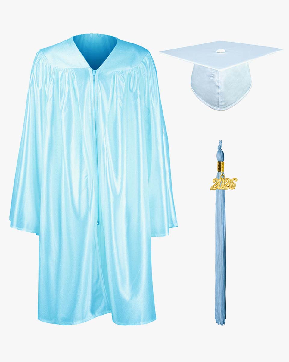 Shiny Kindergarten Graduation Cap, Gown, Stole, Diploma & Key Chain Package