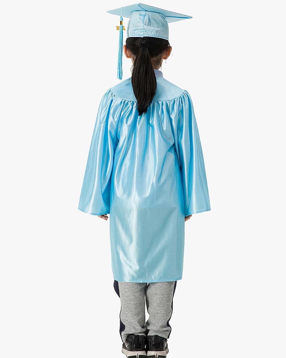 Shiny Kindergarten Cap, Gown & Tassel Package - 13 Colors Available