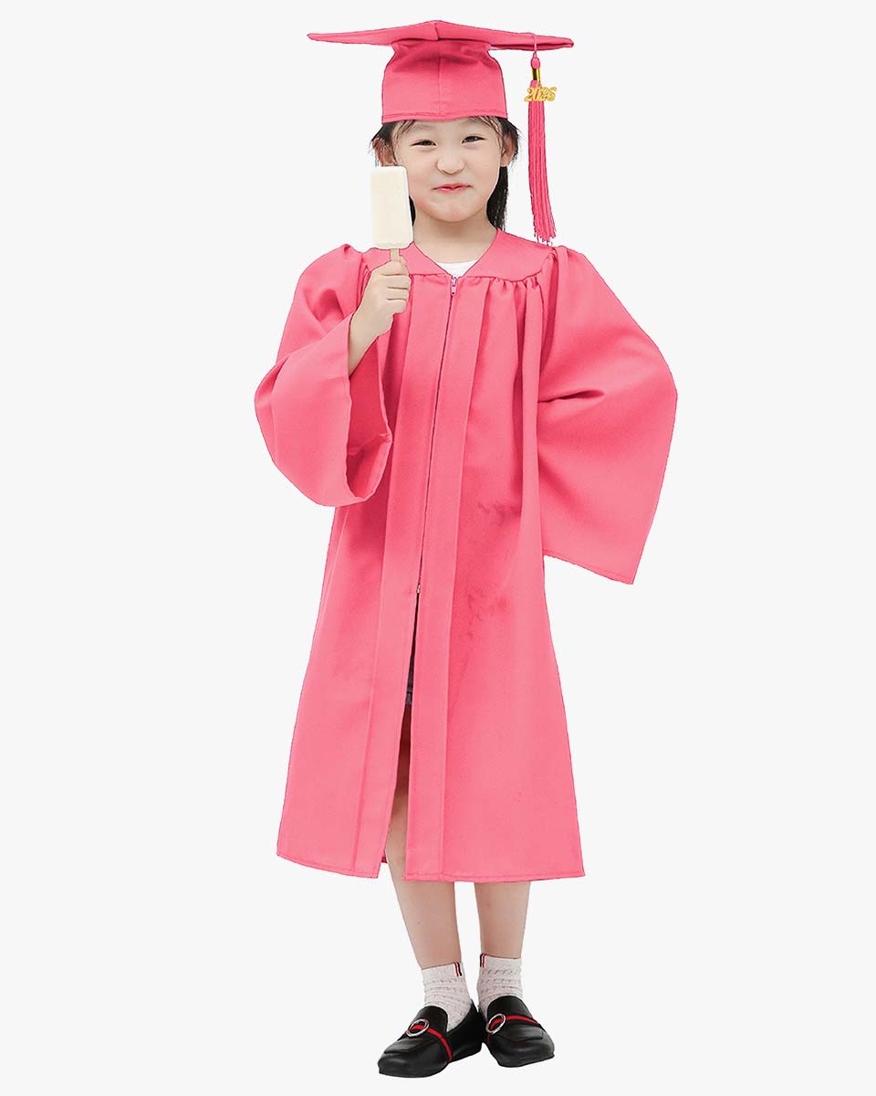 Matte Kindergarten Graduation Cap, Gown, Stole & Diploma Package