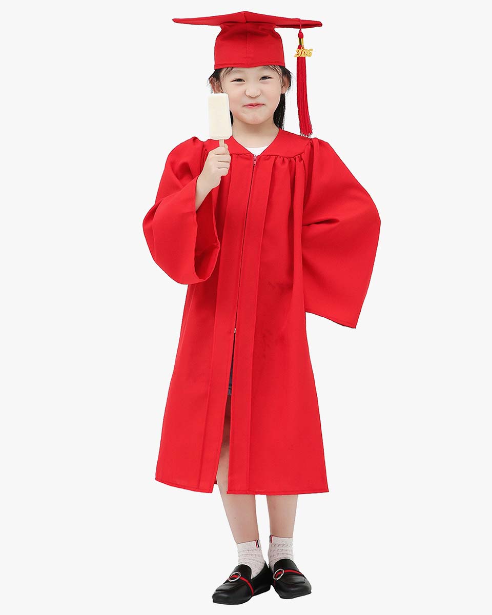 Matte Kindergarten Graduation Cap, Gown, Stole & Diploma Package