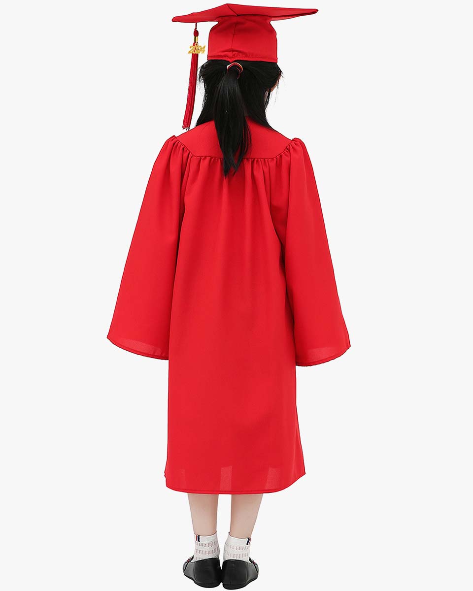 Matte Kindergarten Cap, Gown & Tassel Package – 12 Colors Available