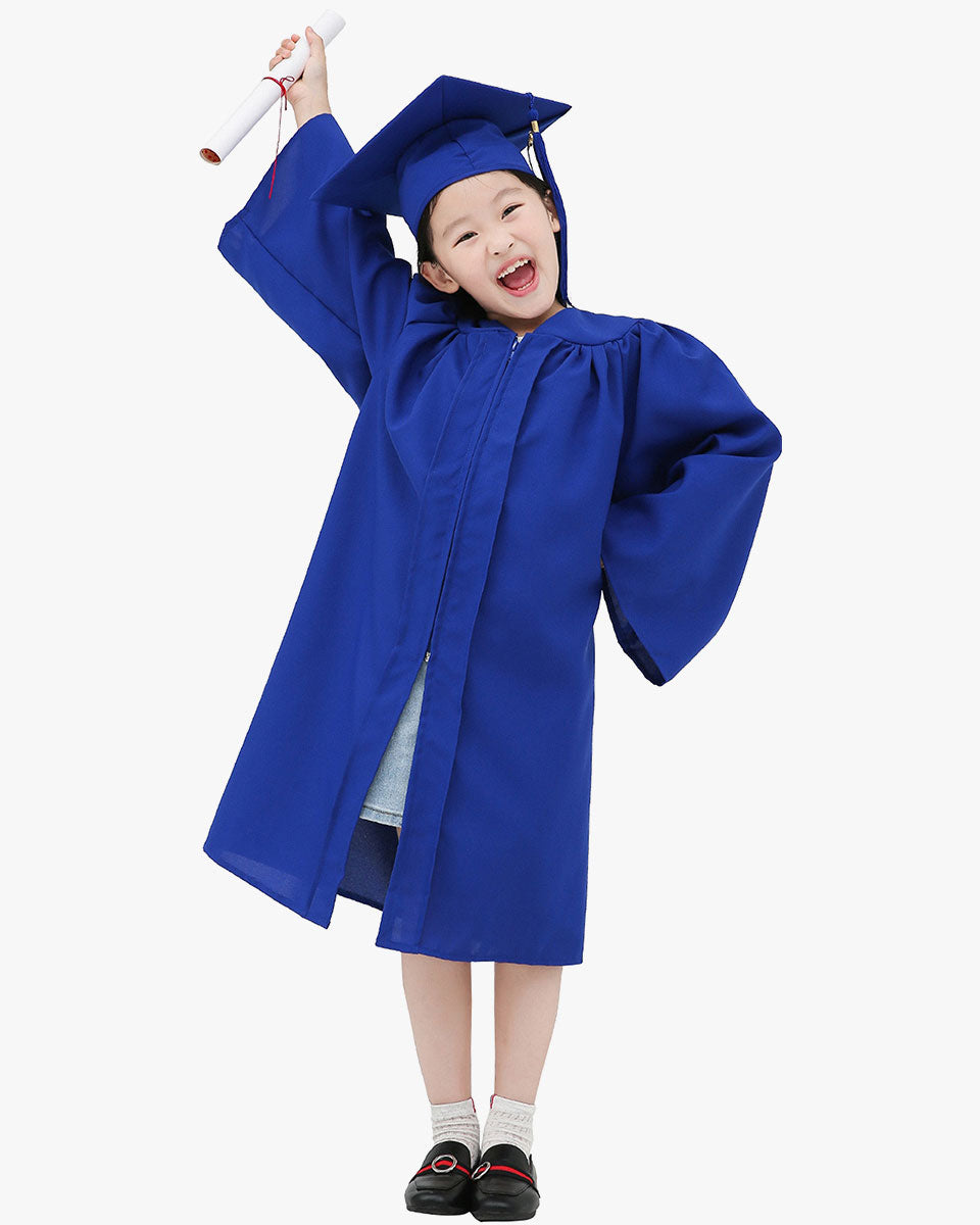 Matte Kindergarten Graduation Cap, Gown, Stole & Diploma Package