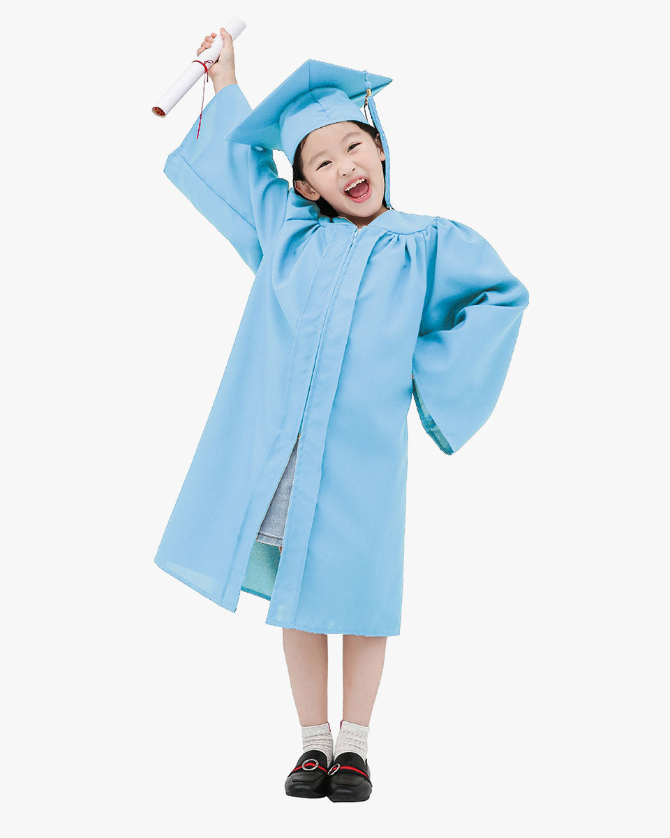 Matte Kindergarten Graduation Cap, Gown, Stole & Diploma Package