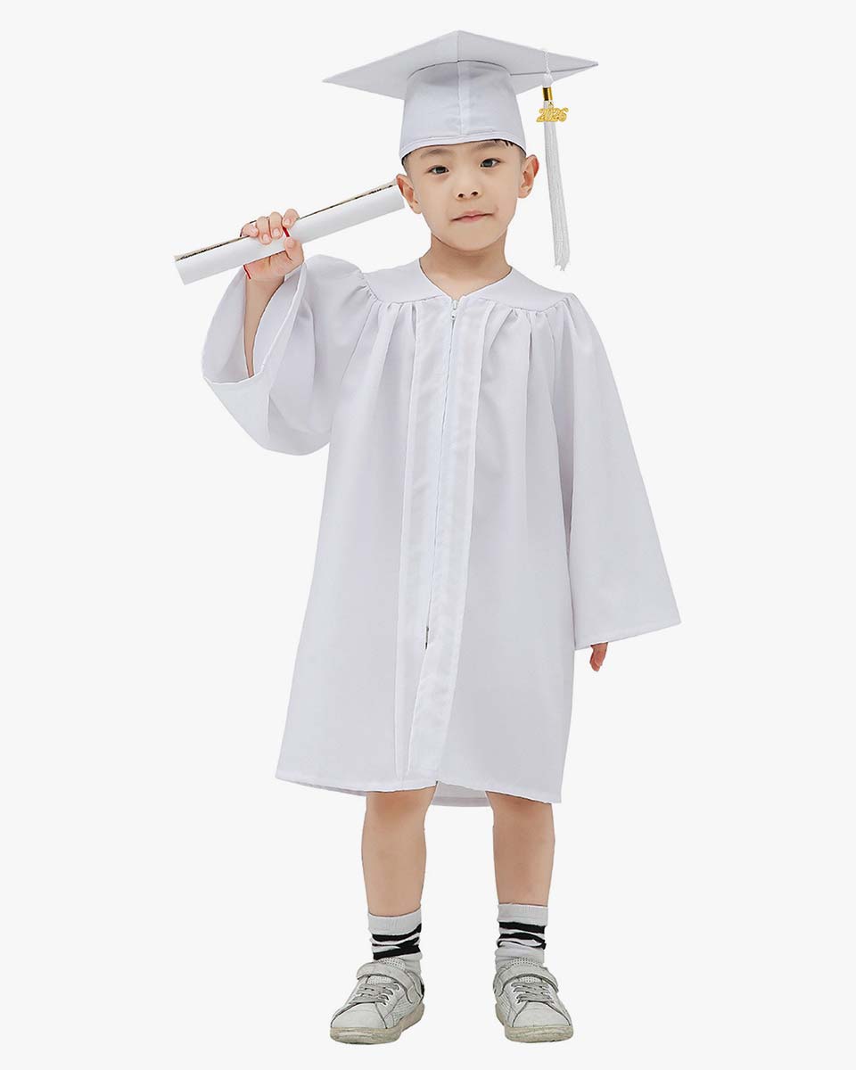 Matte Kindergarten Graduation Cap, Gown, Stole & Diploma Package