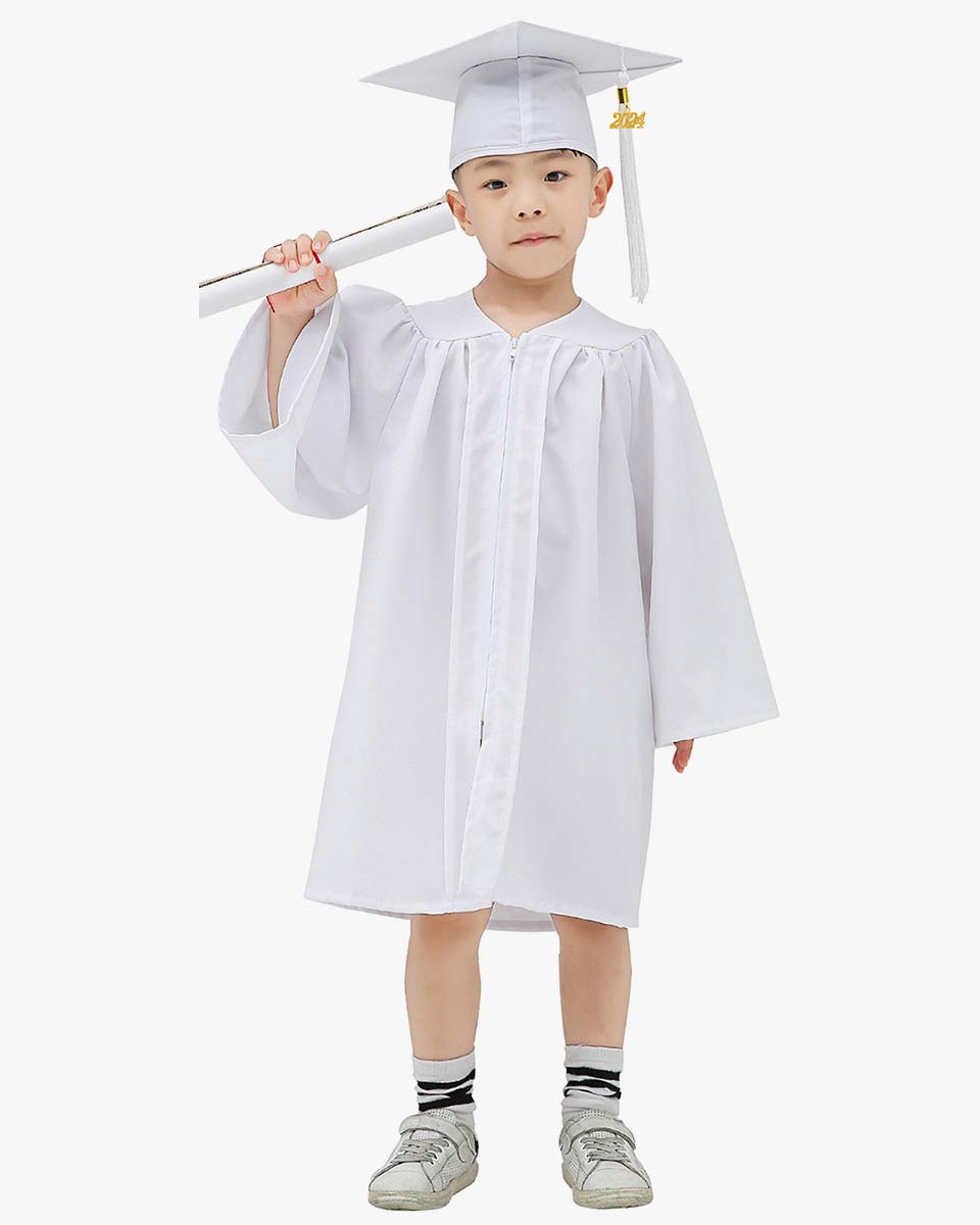 Matte Kindergarten Graduation Cap, Gown, Stole & Diploma Package
