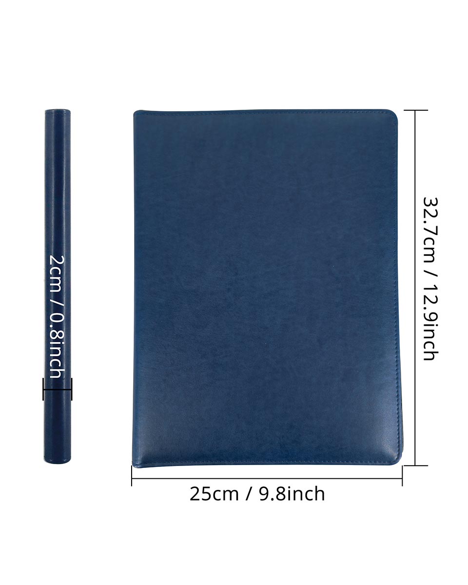 Multifunctional Business Open Portfolio Padfolio PU Leather Folder with A4 Size - 3 Colors Available
