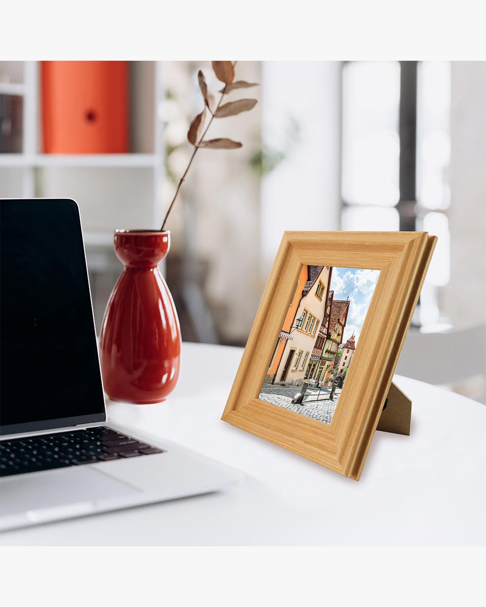 Oak Wood Photo Frames with Real Glass Pack of 2 - 4 Sizes Available