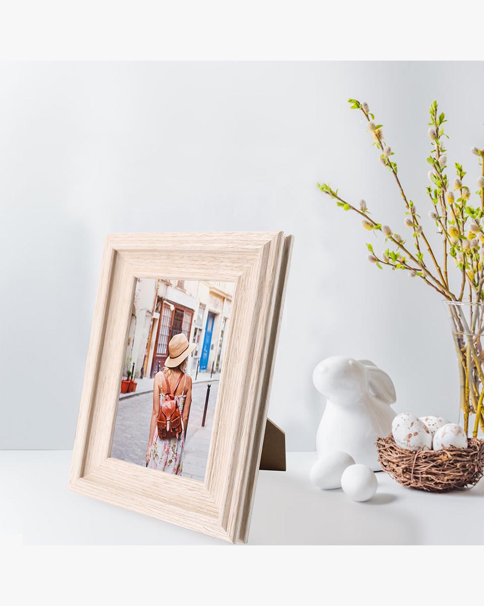 White Wood Photo Frames with Real Glass Pack of 2 - 4 Sizes Available