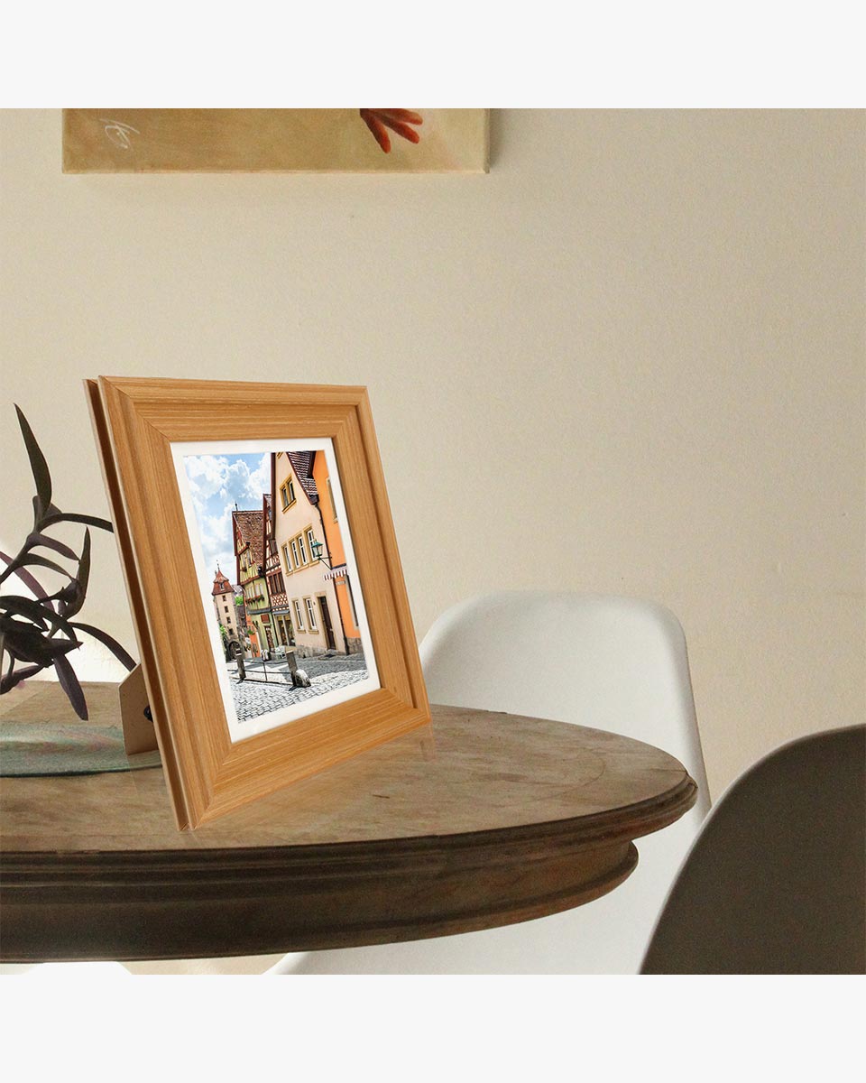 Oak Wood Photo Frames with Real Glass Pack of 2 - 4 Sizes Available