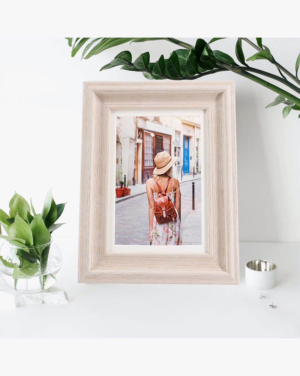 White Wood Photo Frames with Real Glass Pack of 2 - 4 Sizes Available