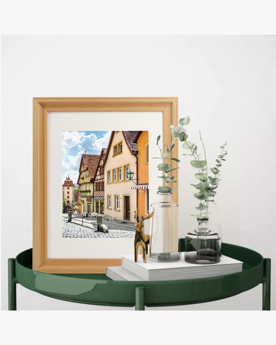 Oak Wood Photo Frames with Real Glass Pack of 2 - 4 Sizes Available