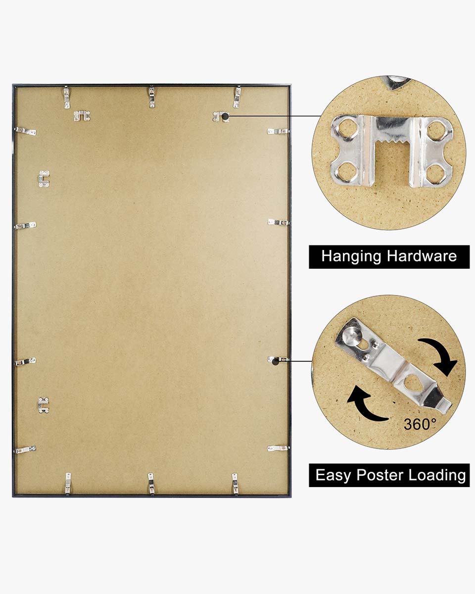 Hanging Poster Frame With UV Protection Acrylic - 2 Sizes Available