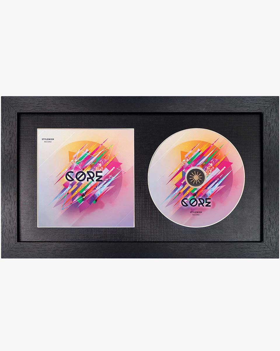 Black Wall and Tabletop CD Display Frame for Disc and Booklet - 2 Styles Available