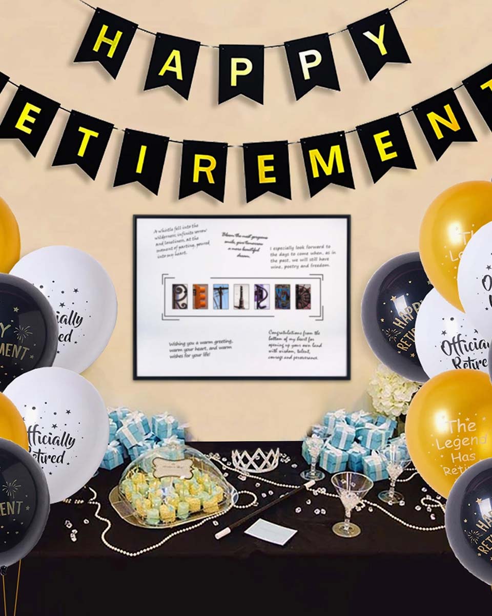 Retirement Congrats Retired Farewell Gifts Decorations Signature Board 12×16 – 2 Colors Available