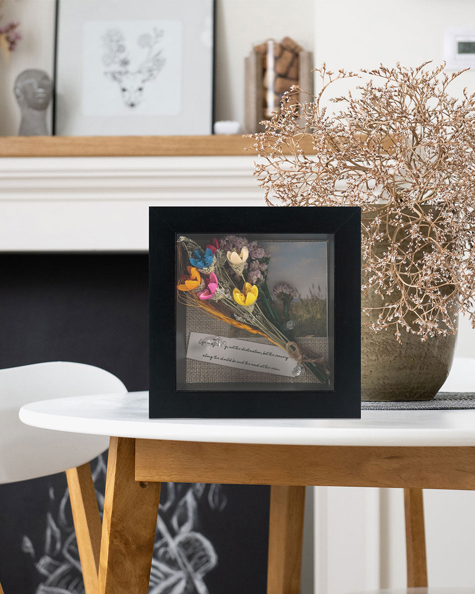 Shadow Box Frame Wood Display Case with Linen Back in 6 Sizes