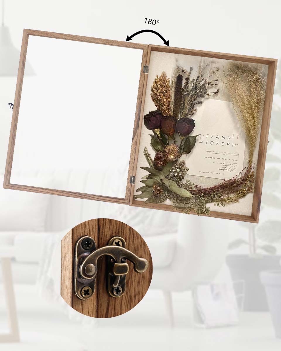 Carbonized Black Shadow Box Frame Real Glass Window Door with Hinge - 6 Sizes Available