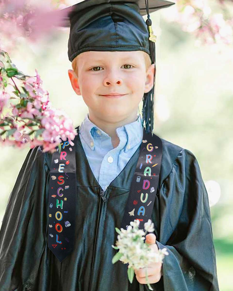 Preschool Graduation Printed Kids Sash Stole – 3 Colors Available
