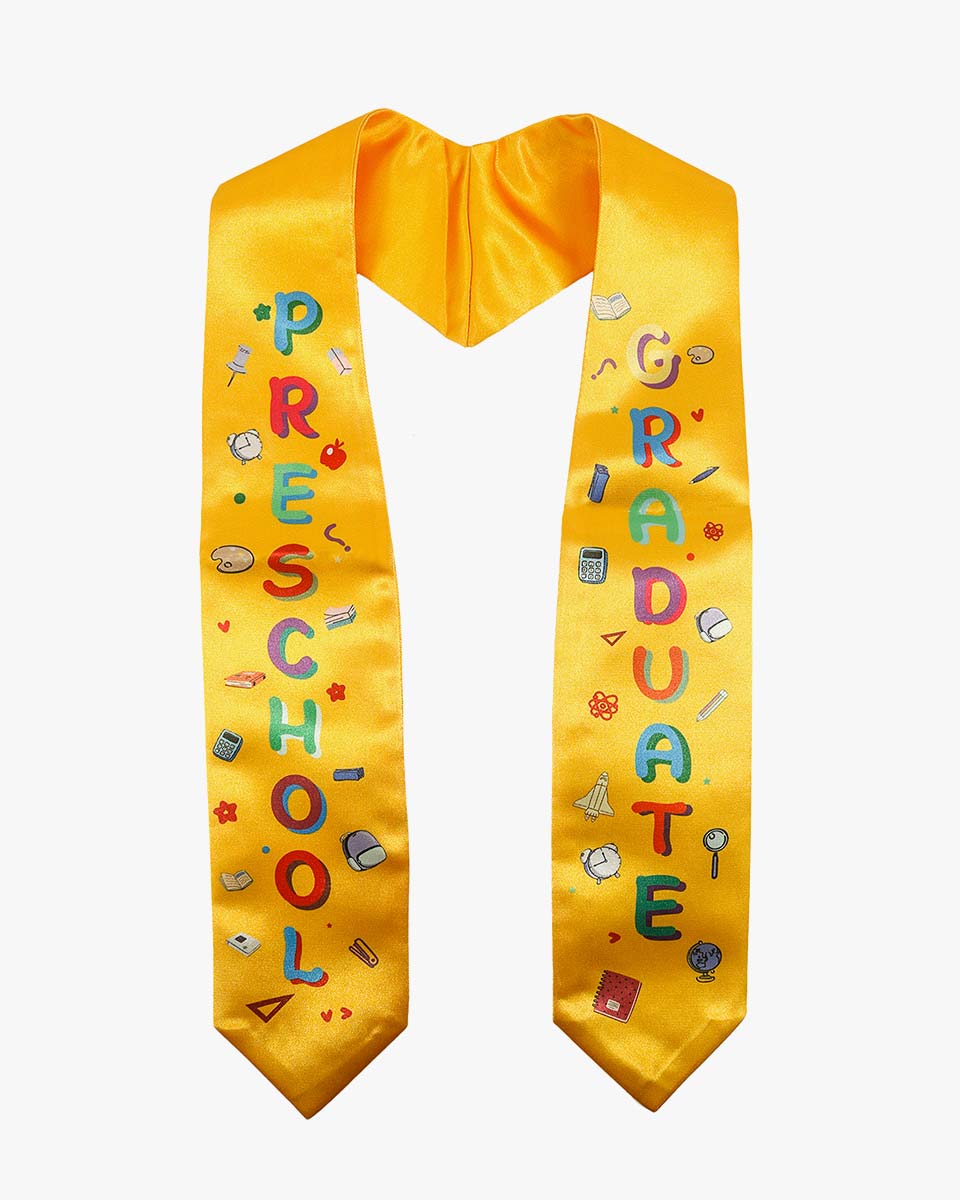 Preschool Graduation Printed Kids Sash Stole – 3 Colors Available