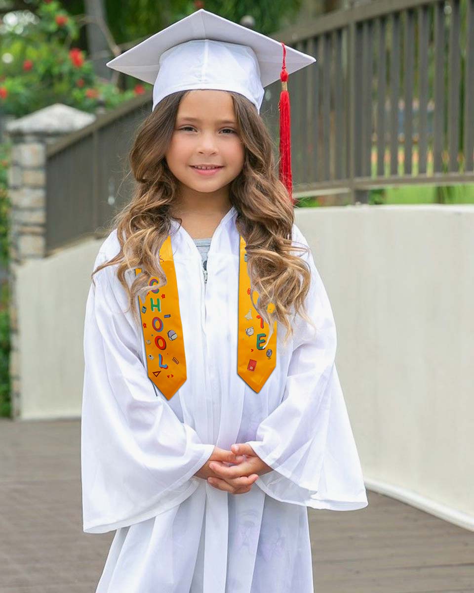 Preschool Graduation Printed Kids Sash Stole – 3 Colors Available