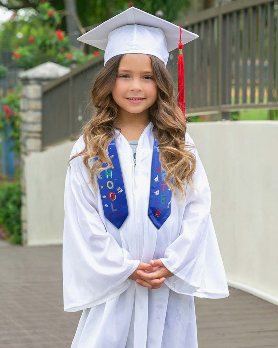 Preschool Graduation Printed Kids Sash Stole – 3 Colors Available