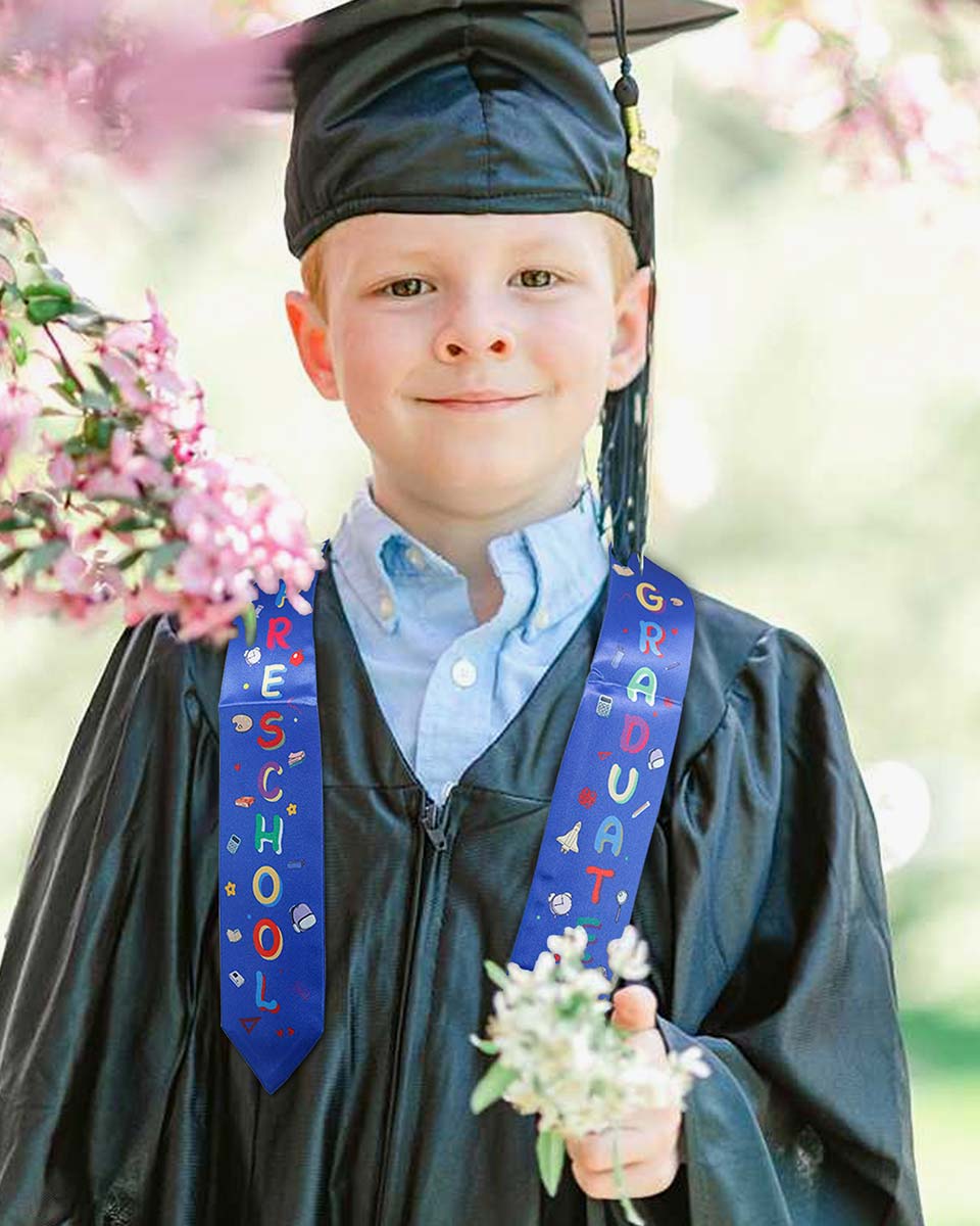 Preschool Graduation Printed Kids Sash Stole – 3 Colors Available