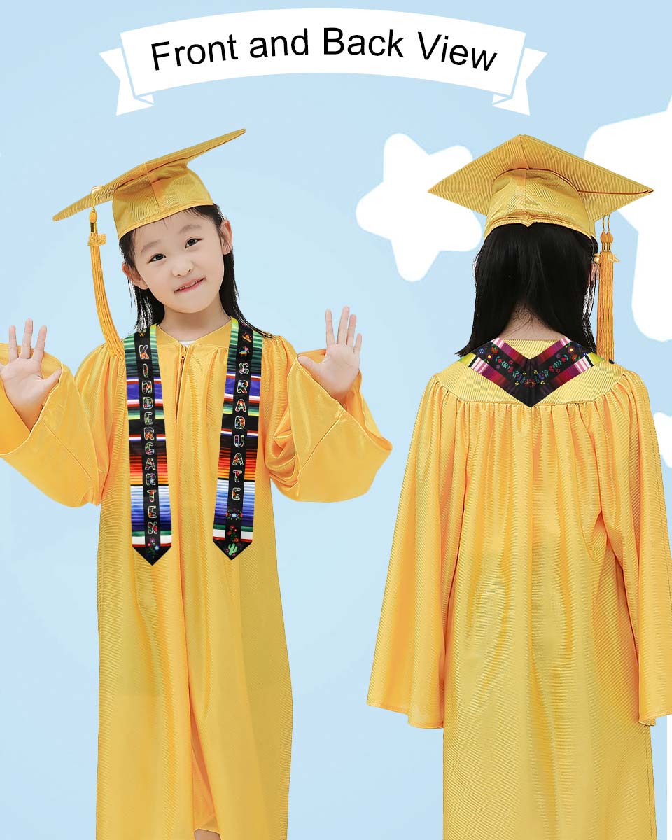 Mexican Preschool Kindergarten Printed Graduation Stole for Kids
