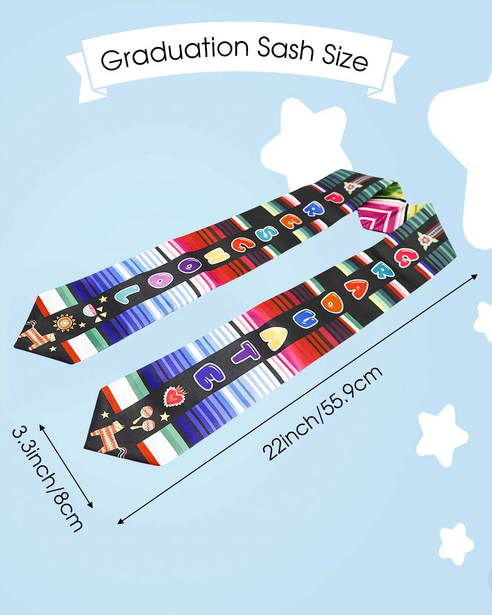 Mexican Preschool Kindergarten Printed Graduation Stole for Kids
