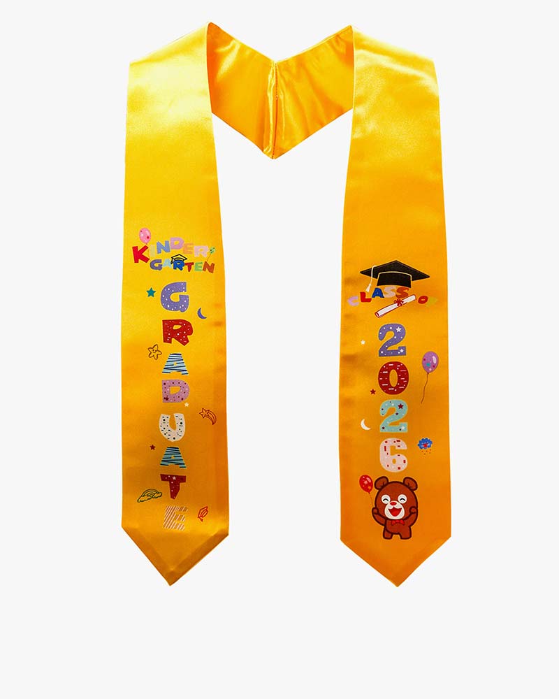 Class of 2026 Preschool Kindergarten Owl Printed Graduation Stole 50" Long - Various Colors & Styles Available