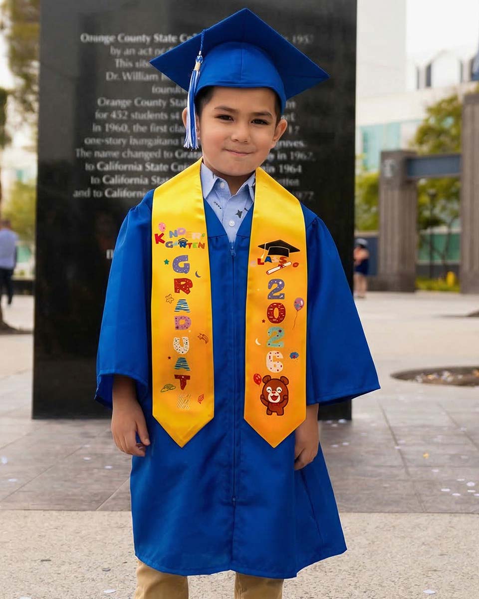 Class of 2026 Preschool Kindergarten Owl Printed Graduation Stole 50" Long - Various Colors & Styles Available