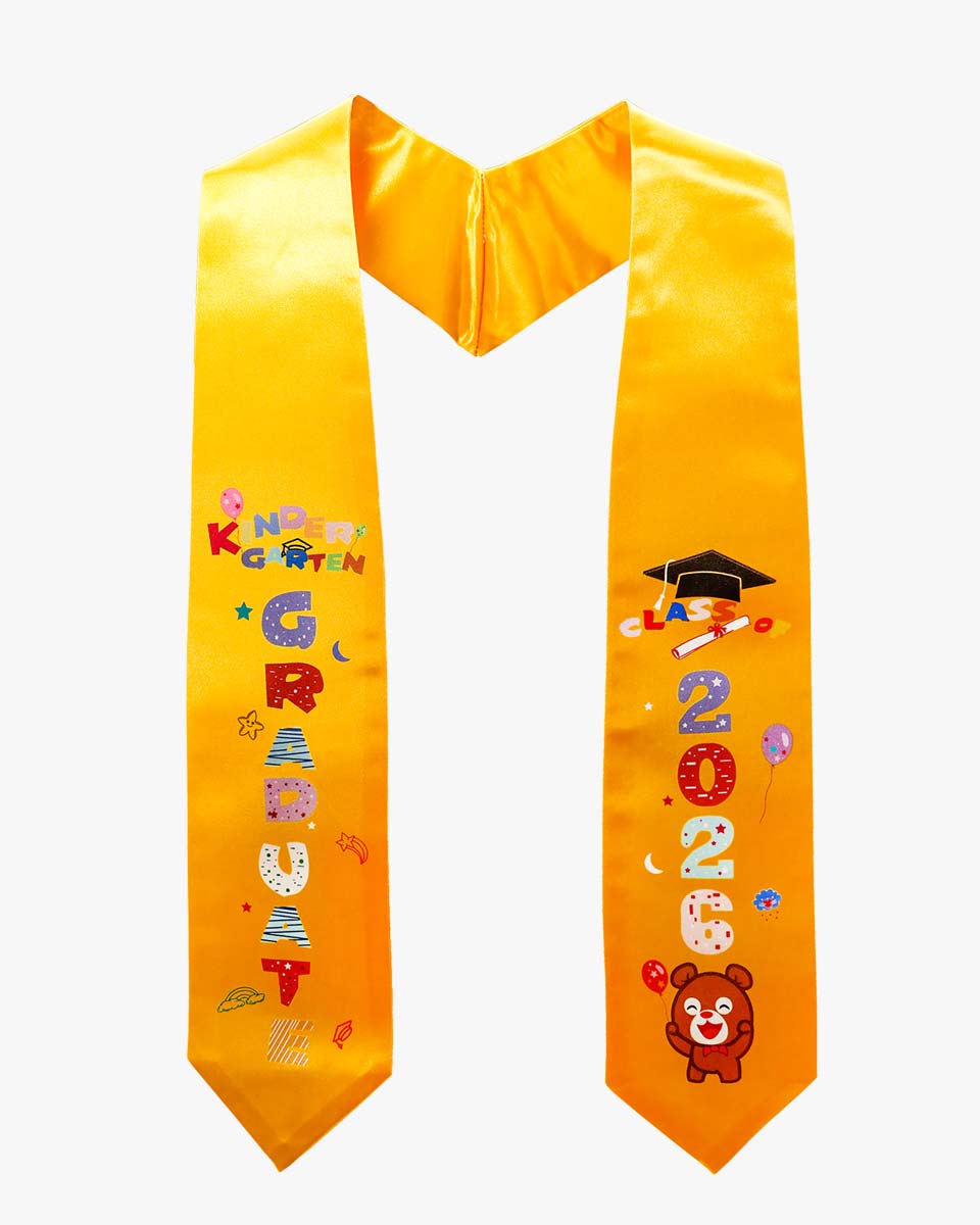 Class of 2026 Preschool Kindergarten Owl Printed Graduation Stole 50" Long - Various Colors & Styles Available