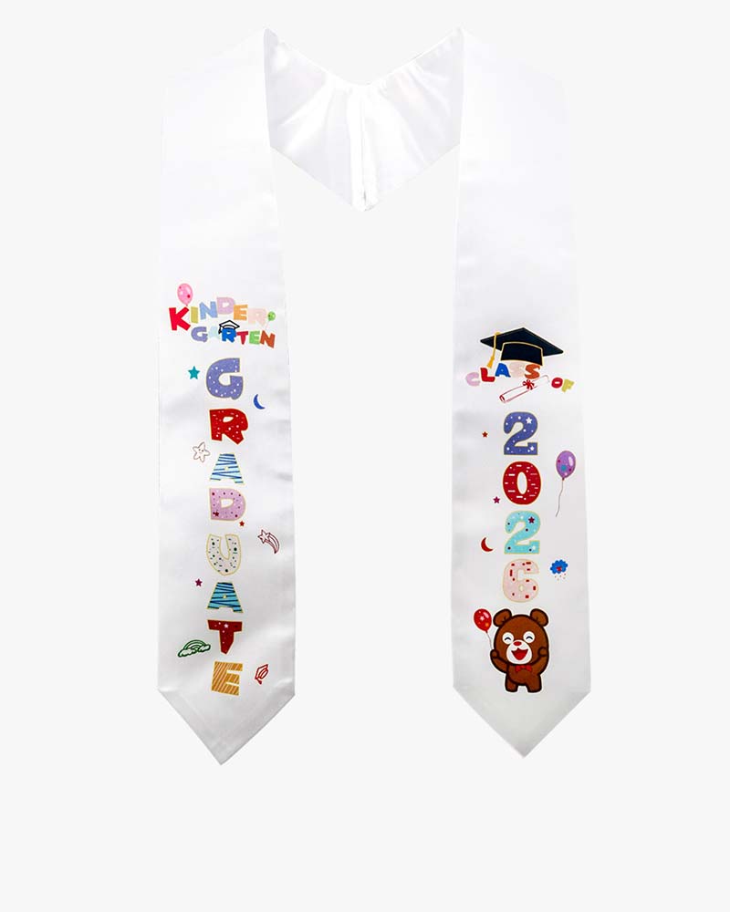 Class of 2026 Preschool Kindergarten Owl Printed Graduation Stole 50" Long - Various Colors & Styles Available