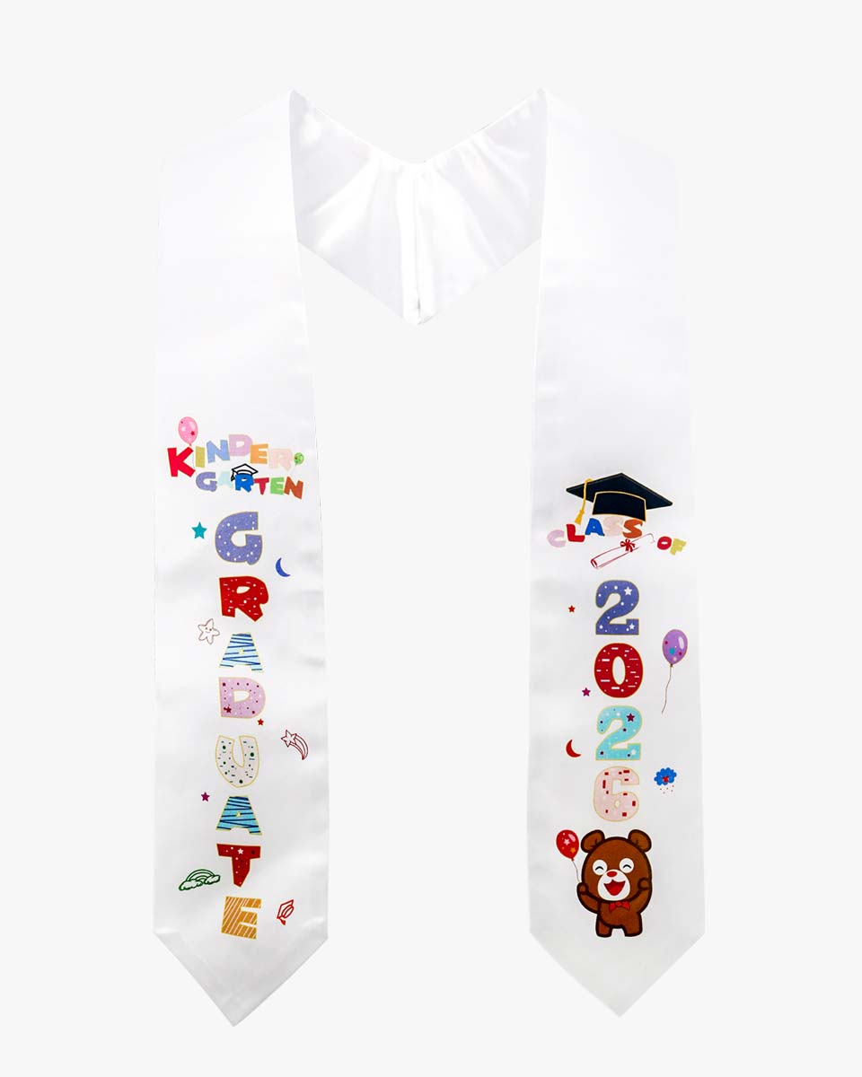 Class of 2026 Preschool Kindergarten Owl Printed Graduation Stole 50" Long - Various Colors & Styles Available