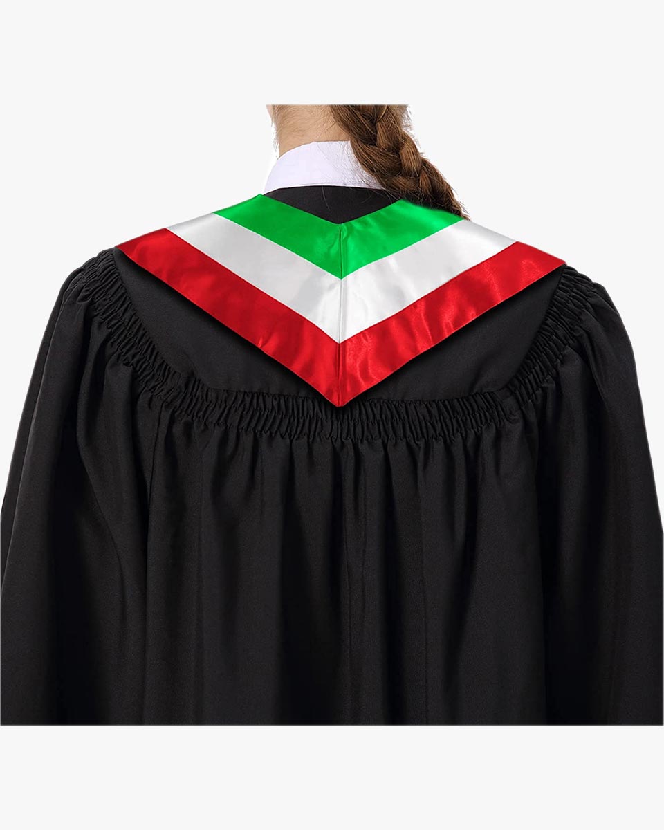 18 Country Flag Graduation Stoles Embroidery Sashes for Study Aboard International Students