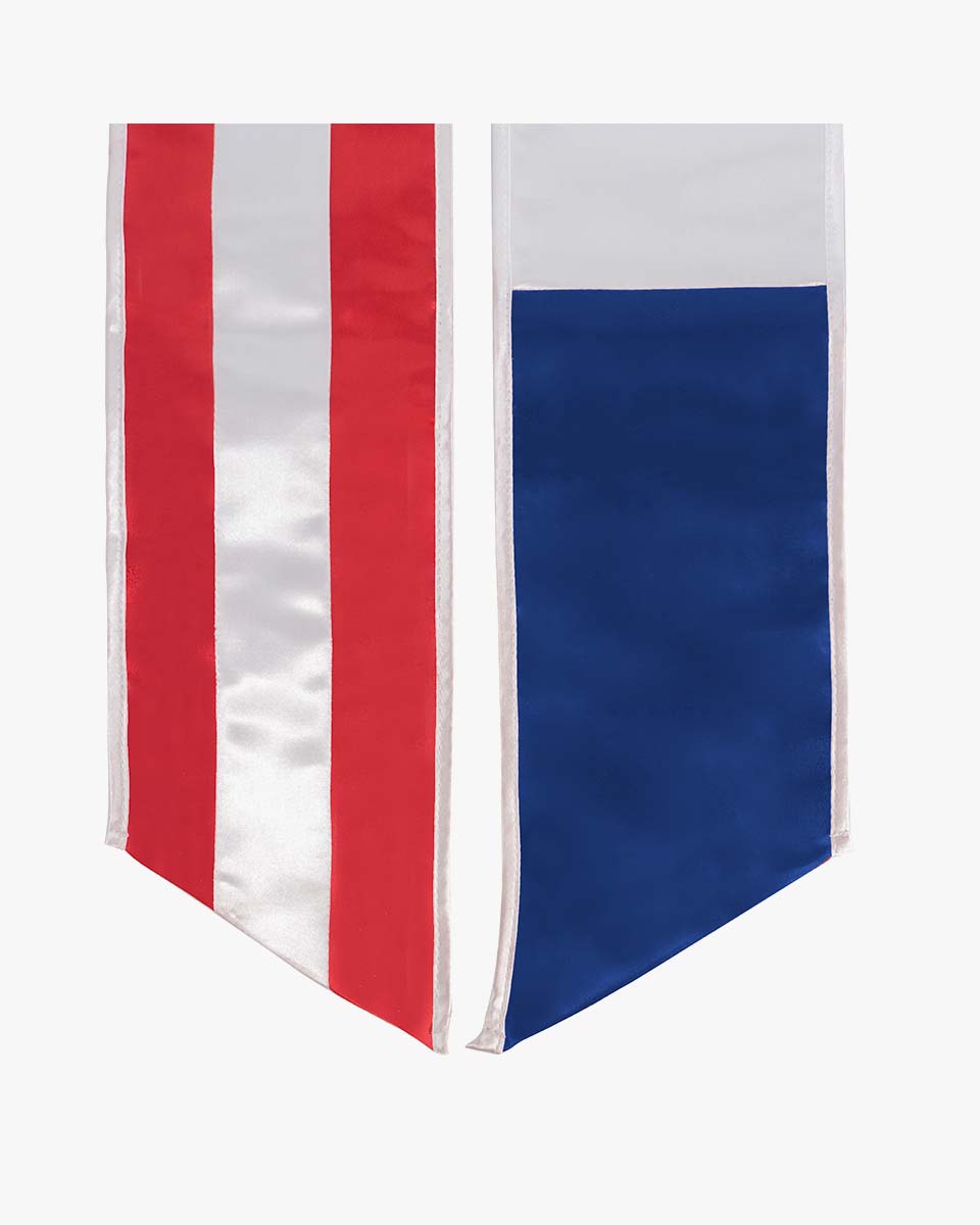 7 Mixed Flag Graduation Stoles Embroidery Sashes for Study Aboard Students