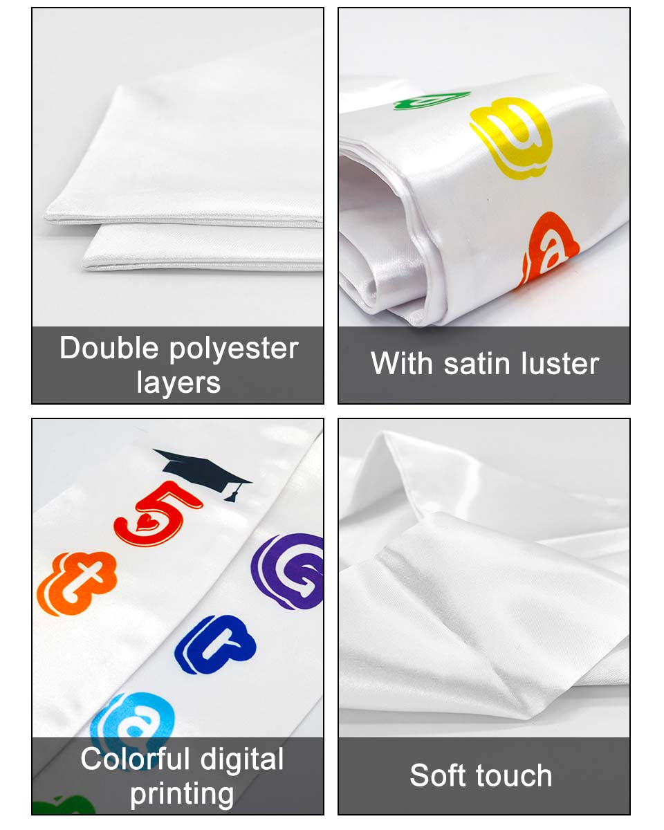 Printed Graduation Stole for 5th Grade Graduates - 3 Colors Available