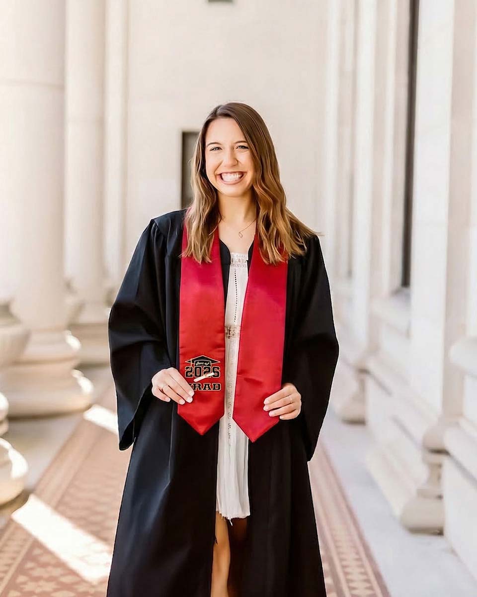 Class of 2026 Adults Imprinted Graduation Stoles with Classic End - 5 Colors Available