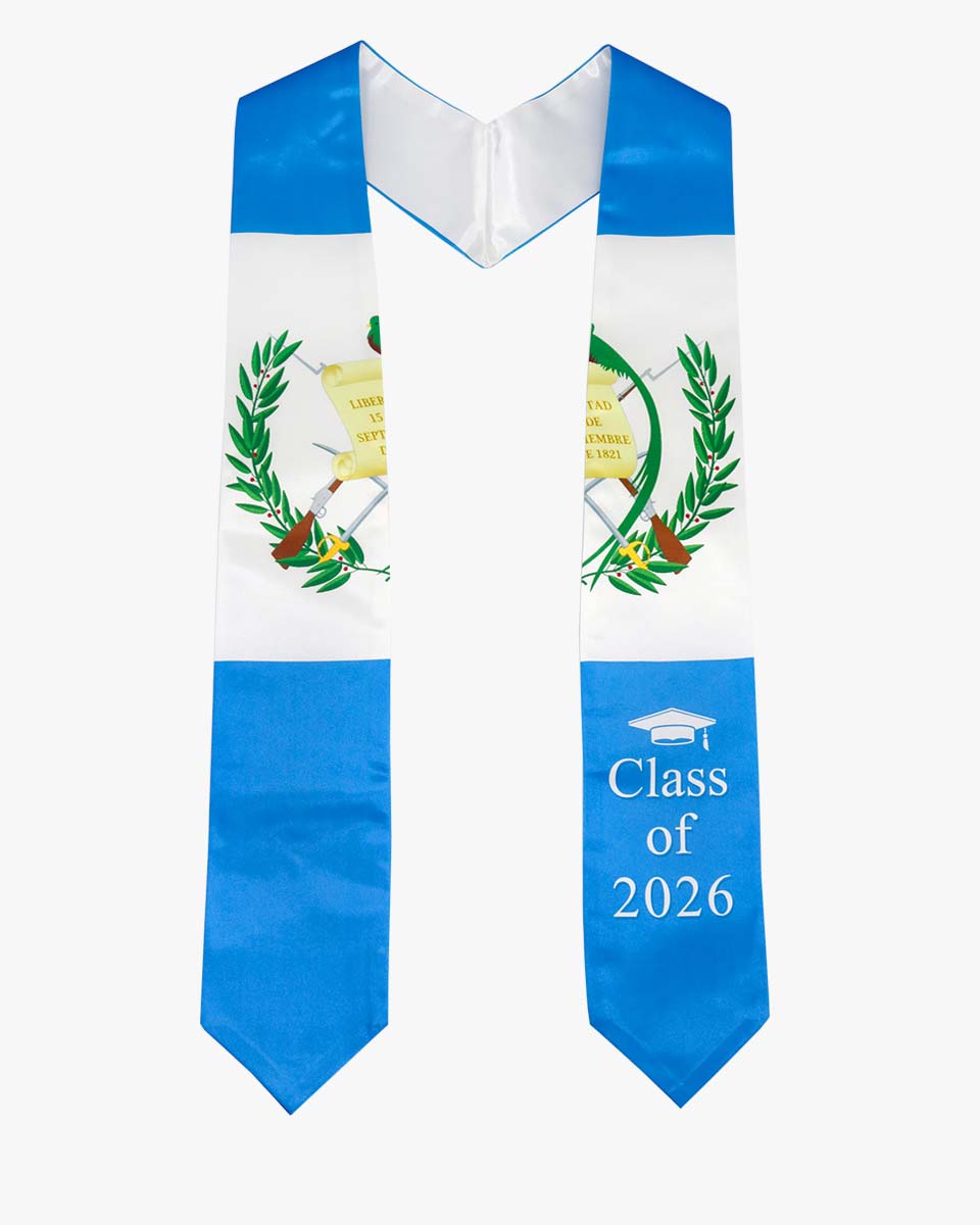 Class of 2026 Printed Flag Graduation Stole 72" - 8 Styles Available