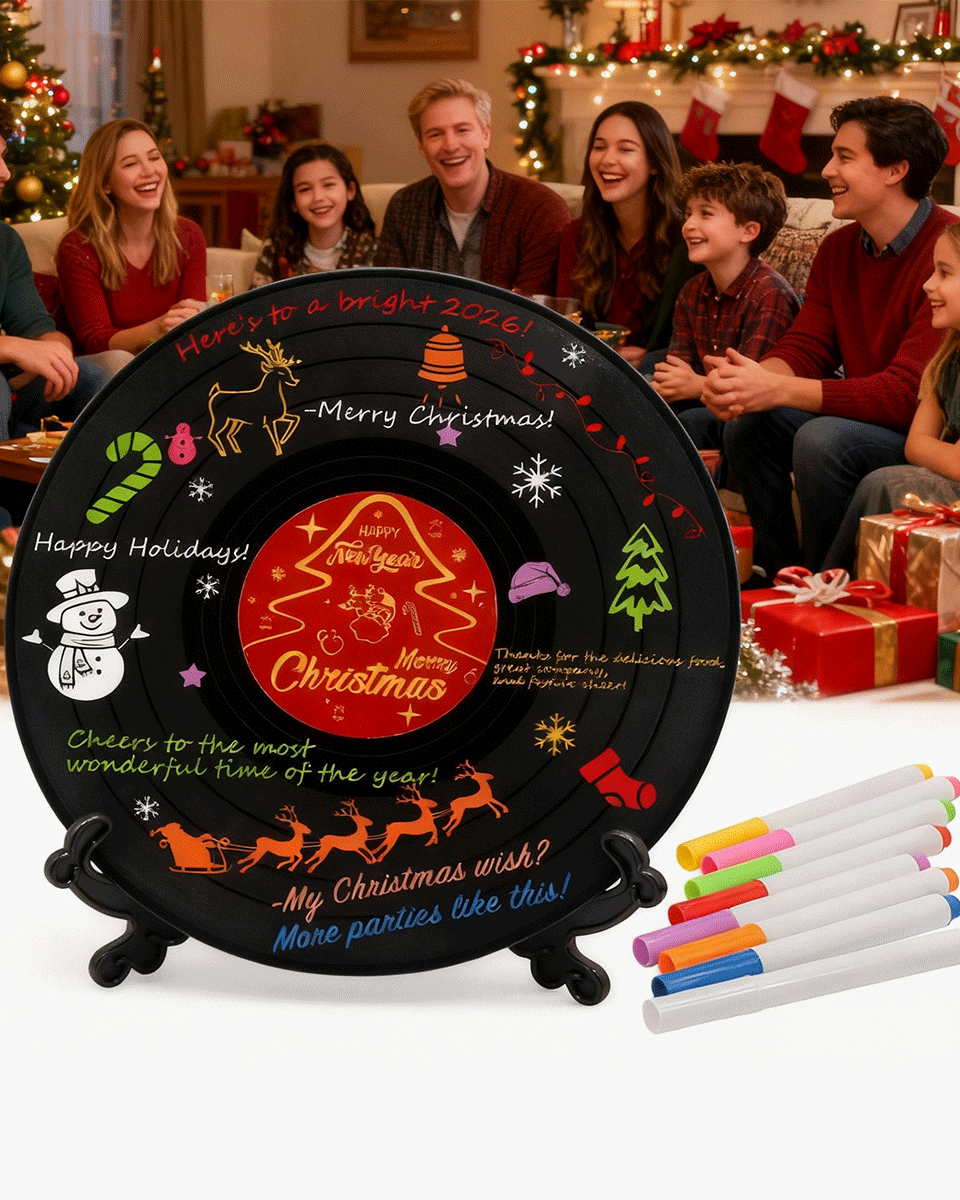 Vinyl Record Sign Poster Guest Book with Pens & Stickers - 3 Styles Available