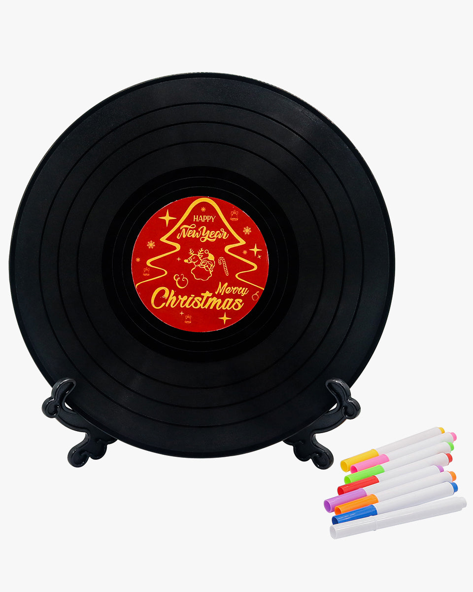 Vinyl Record Sign Poster Guest Book with Pens & Stickers - 3 Styles Available